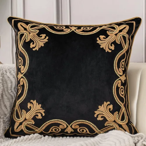 Vista 22 de Aeckself Funda de almohada floral europea de 16 x 16 pulgadas, funda de almohada decorativa bordada de terciopelo de lujo para sofá, dormitorio