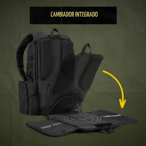 Vista 4 de Tactical Baby Gear Daypack Tactical Pañalera Mochila - Negro Negro 4ª