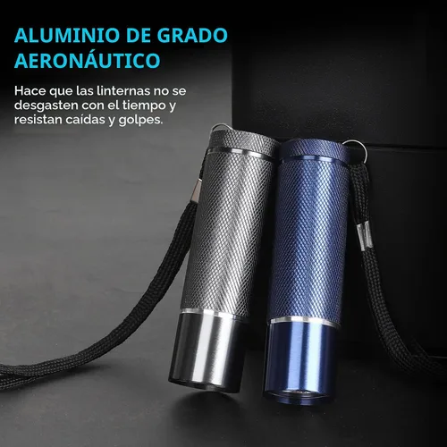 Vista 4 de FASTPRO Juego de 36 linternas, linternas LED de aluminio que incluyen pilas AAA y cordón, linterna súper brillante de 100 lúmenes para recuerdos