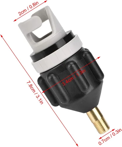 Vista 5 de Adaptador de bomba de barco inflable, convertidor de válvula de aire de compresor con accesorio de válvula de aire convencional estándar para bote