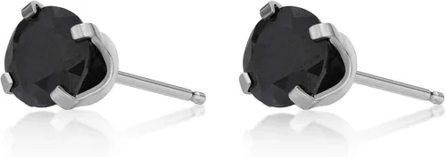 Vista 2 de Lavari Jewelers - Aretes redondos de piedras preciosas naturales para mujer en oro amarillo o blanco de 14 quilates con piedra natal de 0.197in