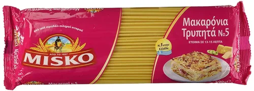 Vista 3 de Misko #2 Macarrones griegos Pastitsio Fideos para pasta 17.64 oz (paquete de 5) #1 pasta brand in Greece. Perfect pasta for Greek pastitsio