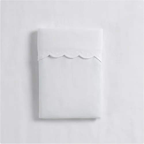 Vista 2 de Pine Cone Hill Airlie White Solid Woven Linen Sheet Set, Twin/Twin XL
