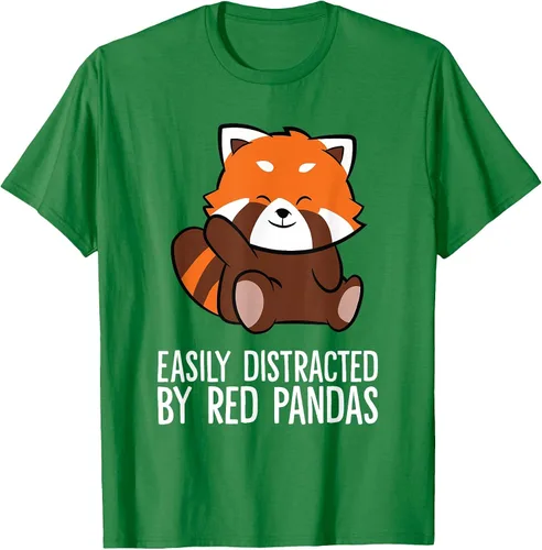 Vista 23 de Red Panda Love Easily Distracted By Red Pandas T-Shirt Asphalt Grey