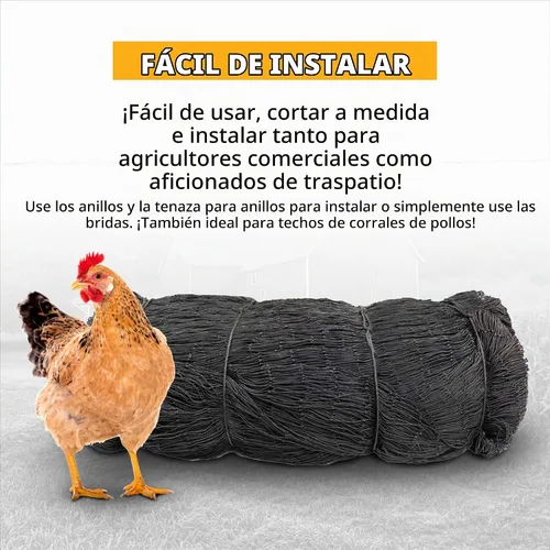 Vista 7 de Red anudada de Stromberg de 1 pulgada, red para pájaros de caza, 25'x25