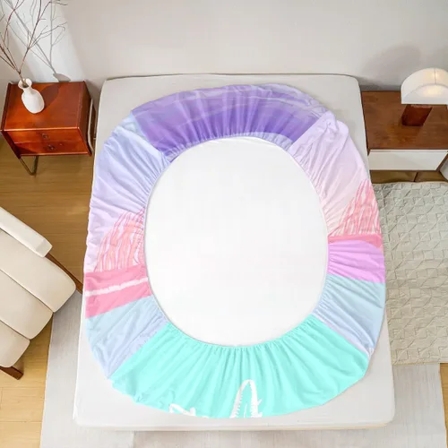 Vista 6 de Juego de sábanas de verano para niños, tamaño individual, con diseño de estrella de mar, vista hawaiana, decoración de habitación de niñas y niños