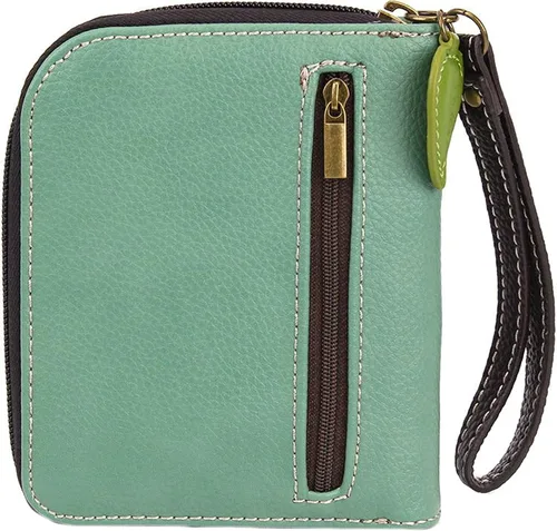 Vista 3 de Chala Bolsos Azul Pájaro Zip Alrededor de la cartera Hobo Amante de Aves Regalo