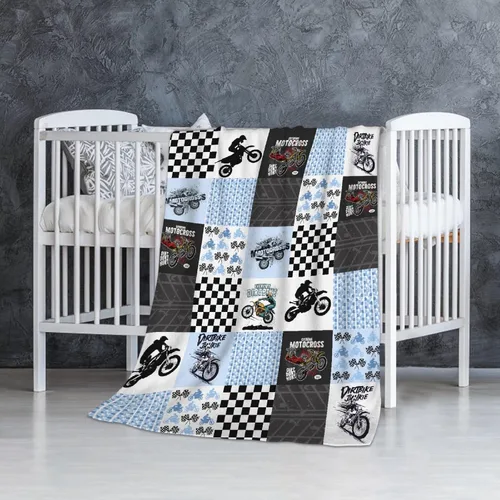 Vista 28 de Manta de forro polar suave para regalo de motocicletas de motocross, manta acogedora de franela, aire acondicionado, 50x40 pulgadas para niños