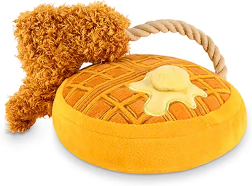 Vista 9 de P.L.A.Y. Bonitos juguetes de felpa para perros, con temática de comida chirriante, duradero, con temática de comida chirriante, para masticar, ideal