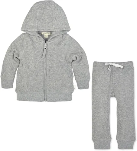 Vista 10 de Burt's Bees Baby conjunto de camisa y pantalón para bebé niño, conjunto de camiseta de manga larga y pantalón, 100% algodón orgánico Lavado de ácido
