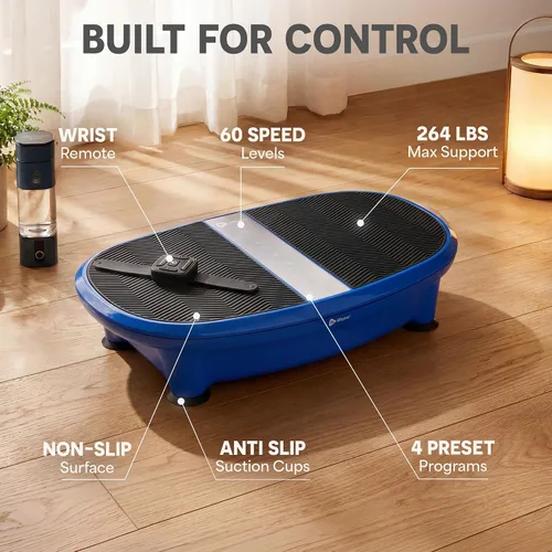 Vista 9 de Lifepro CosmoPlate/VibranceX Vibration Plate with Bluetooth or LED Models Oscillation Motor, Remote Control, Non-Slip Surface & Feet — Vibration