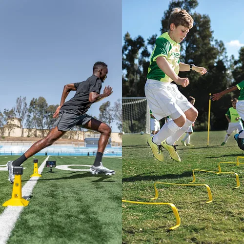 Vista 2 de SKLZ 6X Vallas de agilidad ultra duraderas - para atletas de todos los niveles de habilidad, paquete de 6 con vallas de 15,2 cm de alto