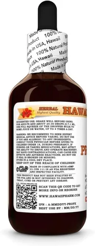 Vista 3 de Tintura de propóleos, hecha en Hawaii, totalmente natural, vegano, extracto líquido puro, 2 onzas líquidas