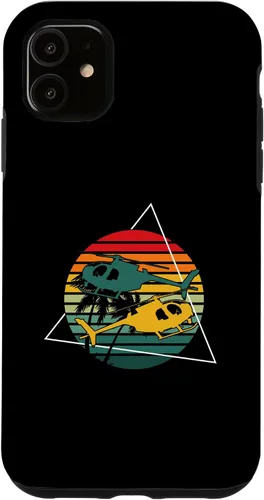 Vista 8 de Retro Helicopters Pilot Aviation Helicopter Case for iPhone 16