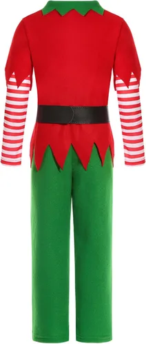 Vista 3 de Disfraz de elfo navideño para niños, disfraz de fiesta de cosplay con sombrero
