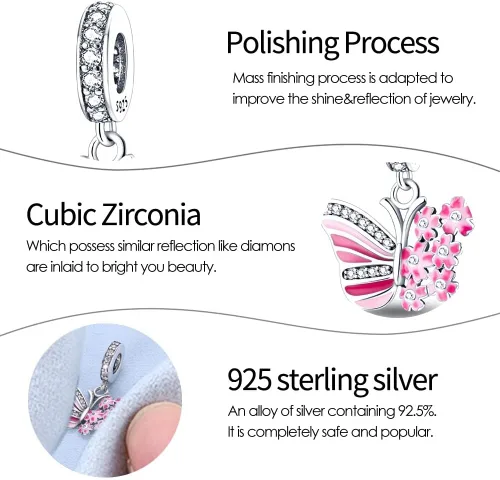 Vista 105 de LNQOBU Happy Life - Colgante para pulseras de abalorios, plata de ley 925 para mujer (con un espaciador de cuentas)