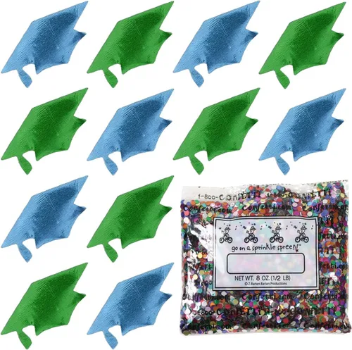 Vista 125 de Confetti Grad Cap Negro, Azul Marino Combo - 2 bolsas de media onza (1 oz)
