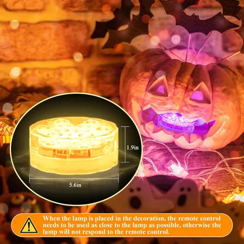 Vista 4 de Luces de calabaza para interior, 16 colores que cambian de Jack O Lantern, luces de linterna de JackoLantern a batería para calabazas al aire libre