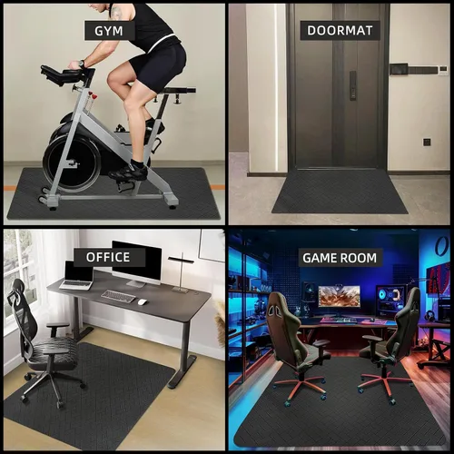 Vista 7 de Tapete para silla de oficina para suelo duro, tapete para silla de computadora de 48 x 36 pulgadas, protector de suelo de escritorio multiusos