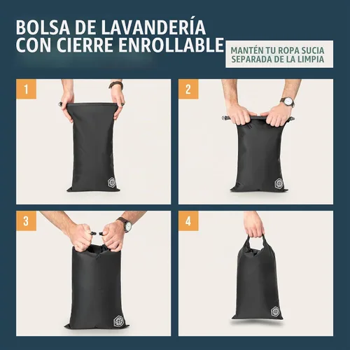 Vista 6 de Juego de cubos de compresión para maletas de transporte, organizador de ropa ligero y duradero, Negro, 6 piezas