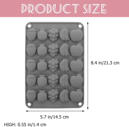 Vista 4 de Molde de silicona térmica para dulces de frutas para cocinar bricolaje, gelatina de chocolate, fondant, dulce de azúcar fácil de fabricar, molde