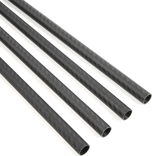 Vista 6 de 4 tubos de fibra de carbono de 0.394 in de 0.394 in x 0.315 in x 12.992 in, disponible de 6/8/12/14/0.630 in, acabado mate envuelto en rollo 3K