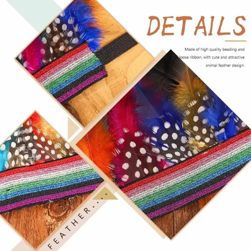 Vista 5 de Diadema de plumas, tocado indio, tocado de corona, tocado de carnaval, accesorios para el cabello para mujer