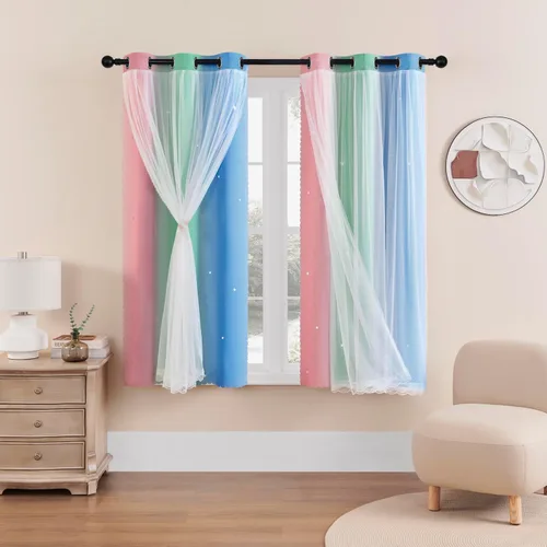 Vista 76 de XiDi - Cortinas para decoración de dormitorio Beige34/54/1