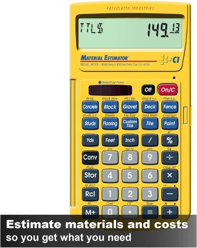Vista 3 de Calculated Industries Calculadora de estimador de materiales (4019) + libro de trabajo y guía de estudio de Construction Master Pro (2140)