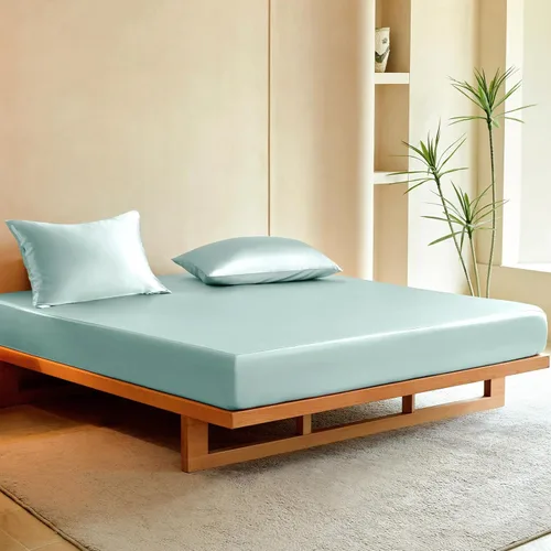 Vista 24 de Juego de sábanas de seda THXSILK 3 piezas, juego de sábanas tamaño Twin XL, sábanas frescas y transpirables con 1 sábana encimera, 1 sábana bajera
