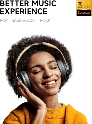 Vista 5 de Picun B8 - Auriculares inalámbricos Bluetooth, 120 horas de reproducción, modos 3EQ, color gris Over-Ear, Built-in Microphone, Multipoint