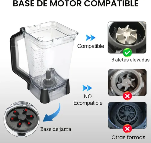 Vista 2 de Jarra de repuesto para licuadora Ninja de 72 onzas XL de repuesto, piezas