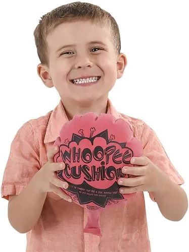 Vista 4 de The Dreidel Company Cojín grande original Whoopee de 8 pulgadas divertido clásico pedo broma sonidos Prout Noisemaker recuerdo de fiesta