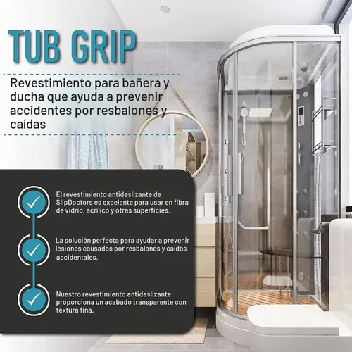 Vista 4 de Grip-It tina revestimiento antiderrapante para tina