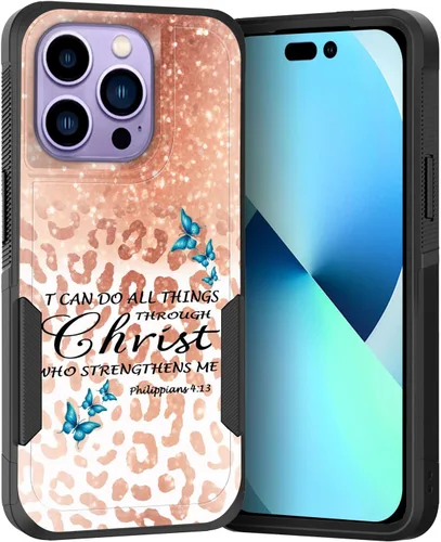 Vista 214 de Funda para iPhone Air, doble capa híbrida resistente resistente a prueba de golpes de policarbonato duro + funda protectora de silicona suave