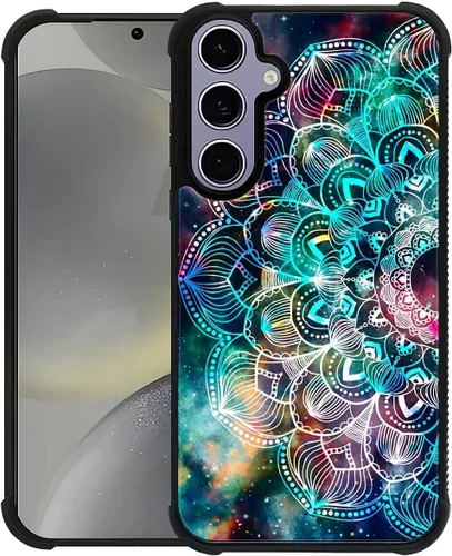 Vista 10 de ZHEGAILIAN Funda compatible con Samsung Galaxy S21, funda de vidrio orgánico para niñas, mujeres y hombres, diseño de cuatro esquinas, antiarañazos