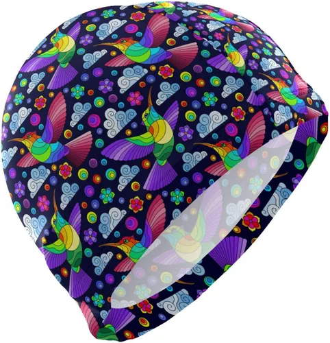 Vista 10 de Gorra de natación unisex para adultos, diseño divertido creativo de poliéster