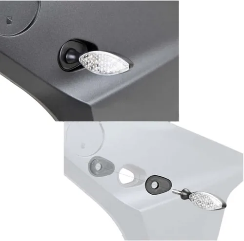 Vista 4 de LQMY Accessories - 4 adaptadores de señal de giro de motocicleta negros para FZ 09 MT09 MT07 2014-2022 Tenere 700 2019-2021 Tracer 900 FJ09
