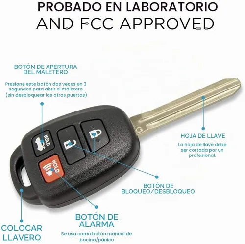 Vista 5 de Keyless2Go llave para auto a control remoto para vehículos que utilizan número de parte HYQ12BDM con chip G (2 unidades)