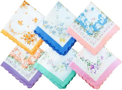 Vista 4 de CoCoUSM Pañuelos de algodón con estampado floral vintage para mujer a granel