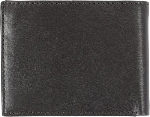 Vista 4 de Steve Madden Cartera RFID de cuero para hombre con capacidad adicional y bolsillo abatible