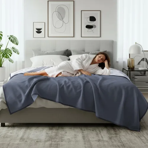 Vista 6 de Tisancy Manta impermeable para cama, sofá, 40 x 60 pulgadas, reversible y lavable, tapete impermeable de vellón y franela, resistente al agua