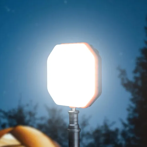 Vista 7 de Wagan EL4308 Linterna de camping LED con energía solar recargable por USB, linterna LED para tienda de campaña, luz de campamento con clip colgante