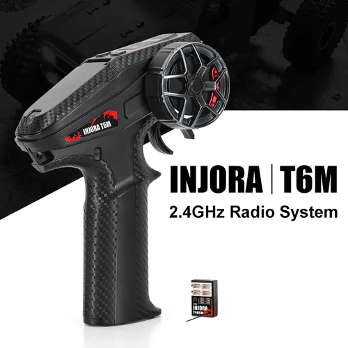 Vista 3 de INJORA T6M Transmisor Micro 2.4GHz con Receptor Compacto T4DCM para Coche RC 1/30 1/24 1/18