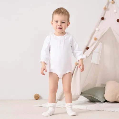 Vista 3 de pureborn MamelucoBody de Algodón Súper Suave para Bebés Niñas y Niños de 0-24 Meses