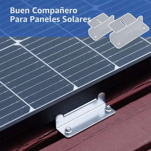 Vista 6 de JJN - Soportes para panel solar, 1 juego de 4 unidades, soportes