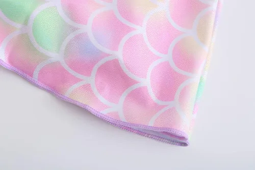 Vista 6 de Traje de baño para niñas de una pieza con diseño de unicornio y sirena, bañador de arcoíris