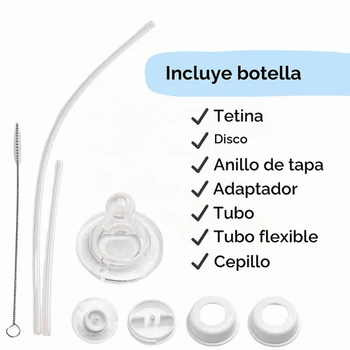 Vista 2 de Podee - Botella manos libres para bebé, sistema de alimentación anti-cólicos, Dinosaur