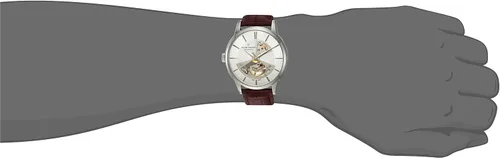 Vista 3 de claude bernard Reloj automático suizo de acero inoxidable para hombre con correa de cuero, marrón, 20 (modelo 85017 3 AIN2), Marrón, Reloj automático