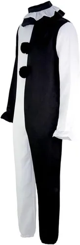 Vista 2 de JMOBEU Disfraz de cosplay de Terrifier, conjunto completo de Halloween con máscara